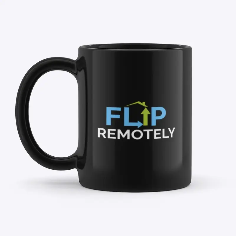 Flip Remotely Black Mug